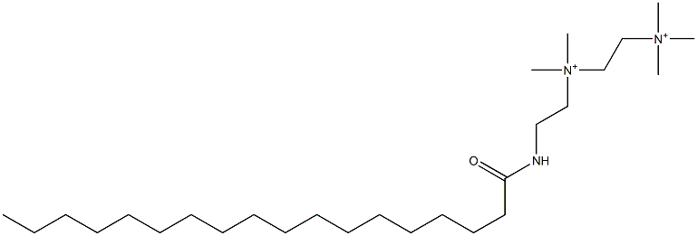 N,N,N,N',N'-Pentamethyl-N'-[2-[(1-oxooctadecyl)amino]ethyl]-1,2-ethanediaminium Struktur