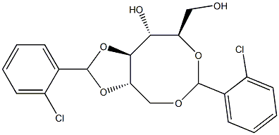 1-O,5-O:2-O,3-O-Bis(2-chlorobenzylidene)-D-glucitol Struktur