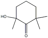 2-Hydroxy-2,6,6-trimethylcyclohexane-1-one Struktur