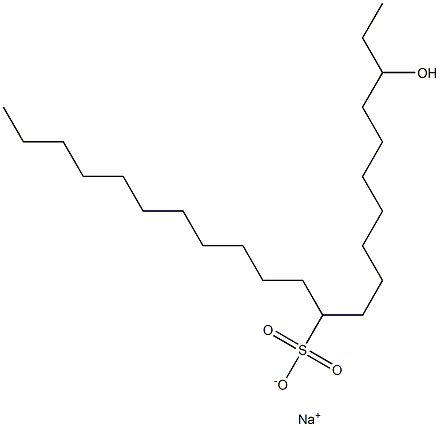 3-Hydroxydocosane-11-sulfonic acid sodium salt Struktur