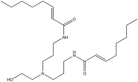 N,N'-[2-Hydroxyethyliminobis(3,1-propanediyl)]bis(2-octenamide) Struktur