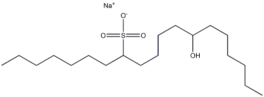 13-Hydroxynonadecane-8-sulfonic acid sodium salt Struktur