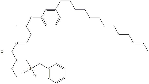 N,N-Dimethyl-N-benzyl-N-[2-[[3-(3-tridecylphenyloxy)butyl]oxycarbonyl]butyl]aminium Struktur