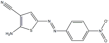 2-Amino-5-(4-nitrophenylazo)-3-thiophenecarbonitrile Struktur