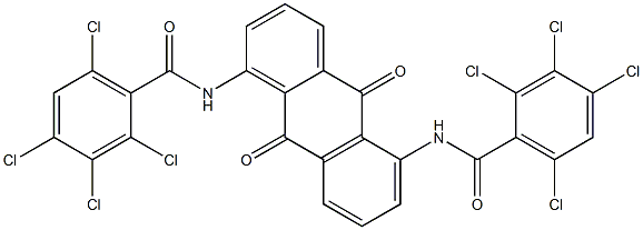 1,5-Bis(2,3,4,6-tetrachlorobenzoylamino)anthraquinone Struktur