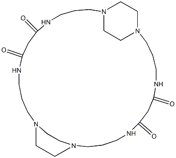 9,12:24,27-Diethano-1,5,9,12,16,20,24,27-octaazacyclotriacontane-2,4,17,19-tetrone Struktur