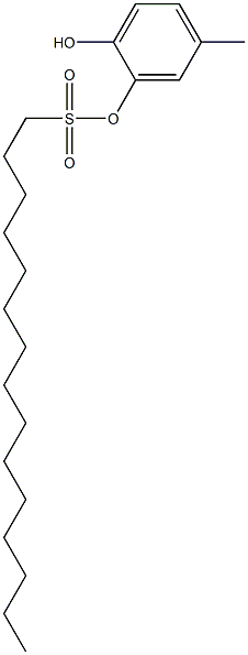 1-Pentadecanesulfonic acid 2-hydroxy-5-methylphenyl ester Struktur