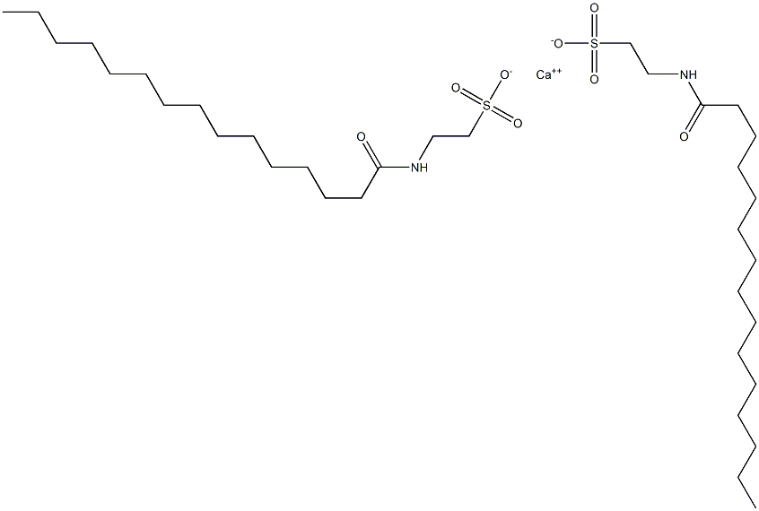 Bis(N-pentadecanoyltaurine)calcium salt Struktur