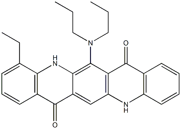 6-(Dipropylamino)-4-ethyl-5,12-dihydroquino[2,3-b]acridine-7,14-dione Struktur