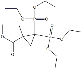 1-Methyl-2,2-bis(diethoxyphosphinyl)cyclopropanecarboxylic acid methyl ester Struktur