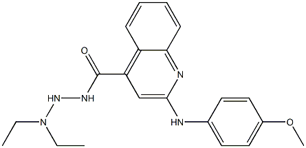 N'-Diethylamino-2-(4-methoxyphenylamino)quinoline-4-carbohydrazide Struktur