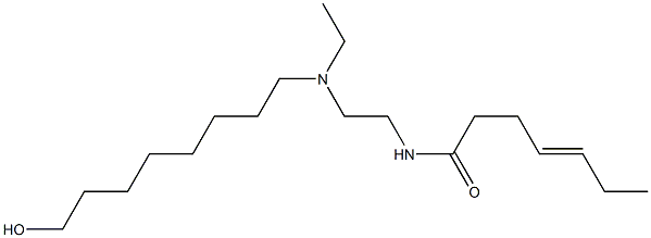 N-[2-[N-Ethyl-N-(8-hydroxyoctyl)amino]ethyl]-4-heptenamide Struktur