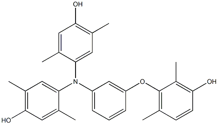 N,N-Bis(4-hydroxy-2,5-dimethylphenyl)-3-(3-hydroxy-2,6-dimethylphenoxy)benzenamine Struktur