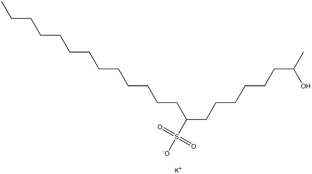 2-Hydroxydocosane-9-sulfonic acid potassium salt Struktur