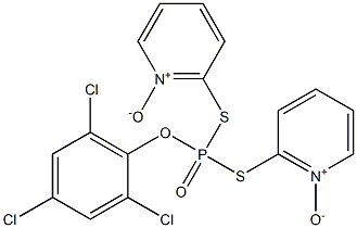 Dithiophosphoric acid O-(2,4,6-trichlorophenyl)S,S-di[(pyridine 1-oxide)-2-yl] ester Struktur