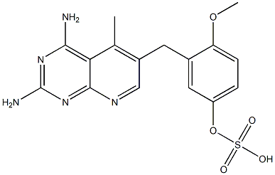 6-[2-Methoxy-5-(sulfooxy)benzyl]-5-methylpyrido[2,3-d]pyrimidine-2,4-diamine Struktur