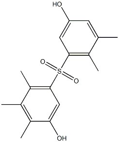 3,3'-Dihydroxy-4,5,5',6,6'-pentamethyl[sulfonylbisbenzene] Struktur