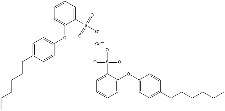 Bis[2-(4-hexylphenoxy)benzenesulfonic acid]calcium salt Struktur