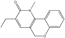 1,5-Dihydro-3-ethyl-1-methyl-2H-[1]benzopyrano[4,3-b]pyridin-2-one Struktur