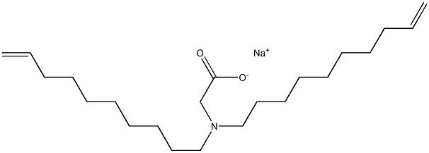 N,N-Di(9-decenyl)aminoacetic acid sodium salt Struktur