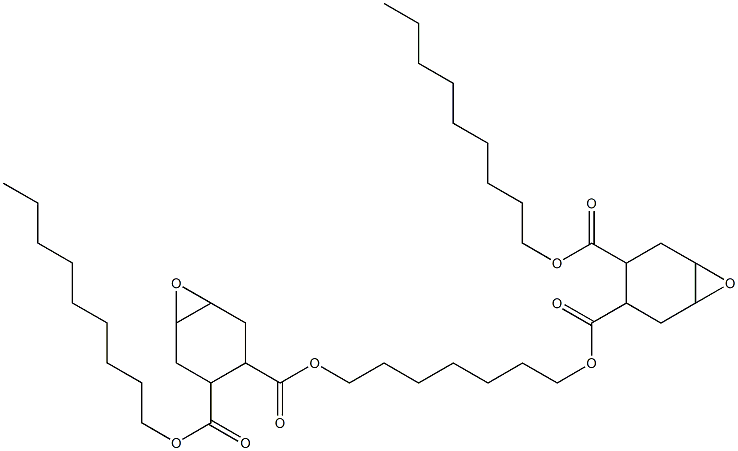 Bis[2-(nonyloxycarbonyl)-4,5-epoxy-1-cyclohexanecarboxylic acid]1,7-heptanediyl ester Struktur