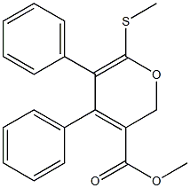 4,5-Diphenyl-6-(methylthio)-2H-pyran-3-carboxylic acid methyl ester Struktur