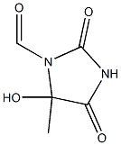 2,4-Dioxo-5-hydroxy-5-methylimidazolidine-1-carbaldehyde Struktur