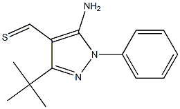 1-Phenyl-3-tert-butyl-5-amino-1H-pyrazole-4-carbothialdehyde Struktur