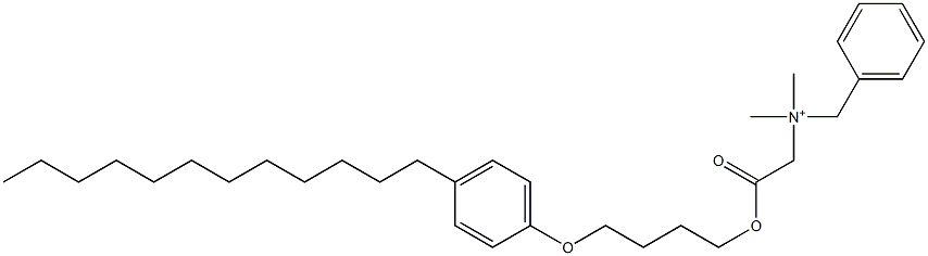 N,N-Dimethyl-N-benzyl-N-[[[4-(4-dodecylphenyloxy)butyl]oxycarbonyl]methyl]aminium Struktur