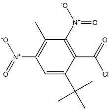 2-tert-Butyl-5-methyl-4,6-dinitrobenzenecarbonyl chloride Struktur