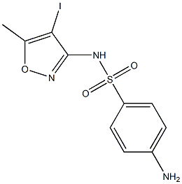 4-Amino-N-(4-iodo-5-methyl-3-isoxazolyl)benzenesulfonamide Struktur