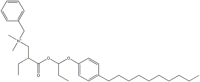 N,N-Dimethyl-N-benzyl-N-[2-[[1-(4-decylphenyloxy)propyl]oxycarbonyl]butyl]aminium Struktur