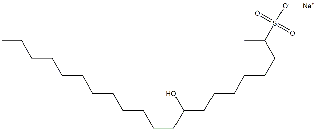 9-Hydroxyhenicosane-2-sulfonic acid sodium salt Struktur