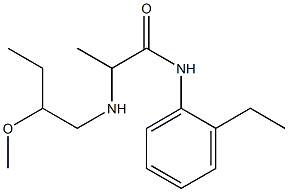 N-(2-Ethylphenyl)-2-(2-methoxybutylamino)propionamide Struktur