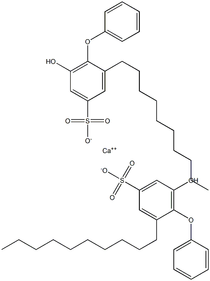 Bis(6-hydroxy-2-decyl[oxybisbenzene]-4-sulfonic acid)calcium salt Struktur