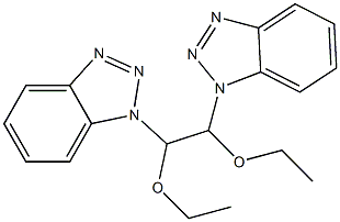 1,2-Bis(1H-benzotriazol-1-yl)-1,2-bis(ethyloxy)ethane Struktur