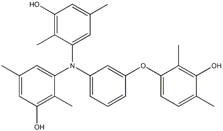 N,N-Bis(3-hydroxy-2,5-dimethylphenyl)-3-(3-hydroxy-2,4-dimethylphenoxy)benzenamine Struktur