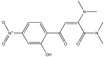 (2E)-2-(Dimethylamino)-N,N-dimethyl-4-oxo-4-(4-nitro-2-hydroxyphenyl)-2-butenamide Struktur