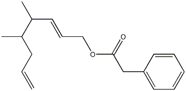 Phenylacetic acid 4,5-dimethyl-2,7-octadienyl ester Struktur