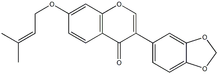 3',4'-Methylenedioxy-7-[(3-methyl-2-butenyl)oxy]isoflavone Struktur