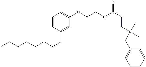 N,N-Dimethyl-N-benzyl-N-[2-[[2-(3-octylphenyloxy)ethyl]oxycarbonyl]ethyl]aminium Struktur