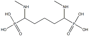 [1,5-Bis(methylamino)pentane-1,5-diyl]bisphosphonic acid Struktur