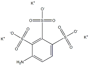 4-Amino-1,2,3-benzenetrisulfonic acid tripotassium salt Struktur