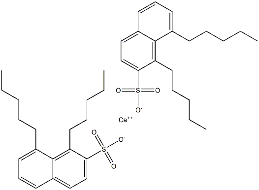 Bis(1,8-dipentyl-2-naphthalenesulfonic acid)calcium salt Struktur