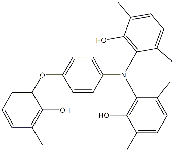 N,N-Bis(6-hydroxy-2,5-dimethylphenyl)-4-(2-hydroxy-3-methylphenoxy)benzenamine Struktur