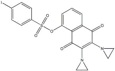 2,3-Bis(1-aziridinyl)-5-(4-iodophenylsulfonyloxy)-1,4-naphthoquinone Struktur