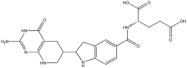 N-[[[2-[(2-Amino-3,4,5,6,7,8-hexahydro-4-oxopyrido[2,3-d]pyrimidin)-6-yl]-2,3-dihydro-1H-indol]-5-yl]carbonyl]-L-glutamic acid Struktur