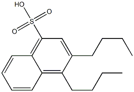 3,4-Dibutyl-1-naphthalenesulfonic acid Struktur