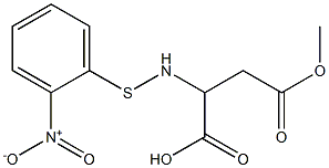 2-[(2-Nitrophenyl)thioamino]succinic acid 1-hydrogen 4-methyl ester Struktur