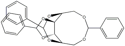 1-O,6-O:2-O,5-O:3-O,4-O-Tribenzylidene-L-glucitol Struktur